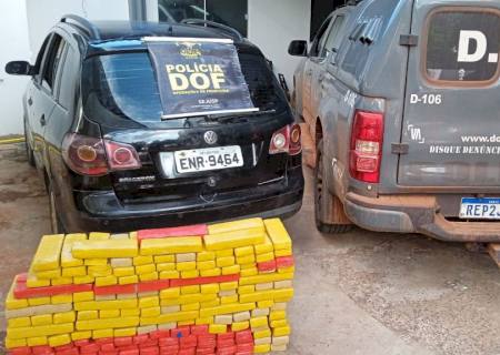 DOF apreende carro com carga de maconha em Amambai que saiu de Capitán Bado