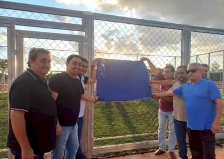 Arena esportiva do programa MS Bom de Bola é inaugurada em Angélica