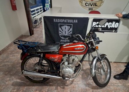 Moto furtada em Nova Casa Verde é recuperada pela Polícia Militar em Nova Andradina