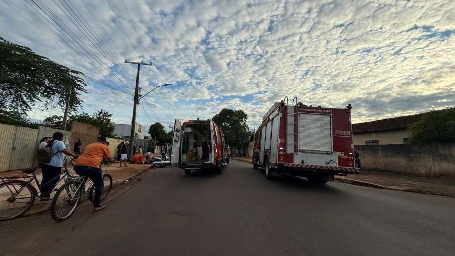 Abalroamento entre motos deixa dois feridos em Nova Andradina