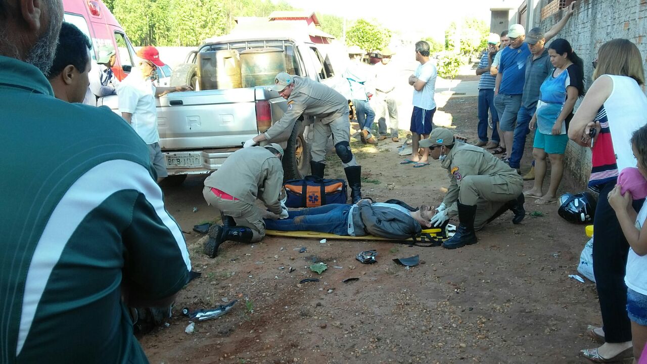 Corpo de Bombeiros encaminhou a vítima ao Hospital São Lucas – Foto: Jornal da Nova