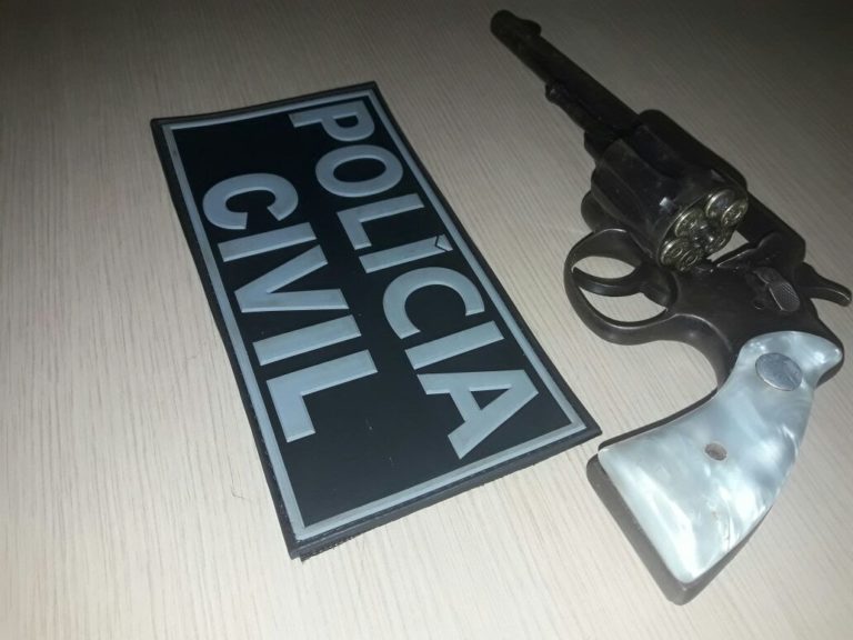 Arma de fogo utilizada pelo criminoso – Foto: Olimar Gamarra
