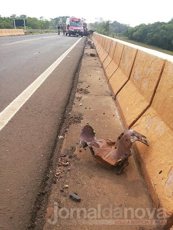 Colisão frontal deixa uma vítima morta na ponte do rio Combate em Anaurilândia