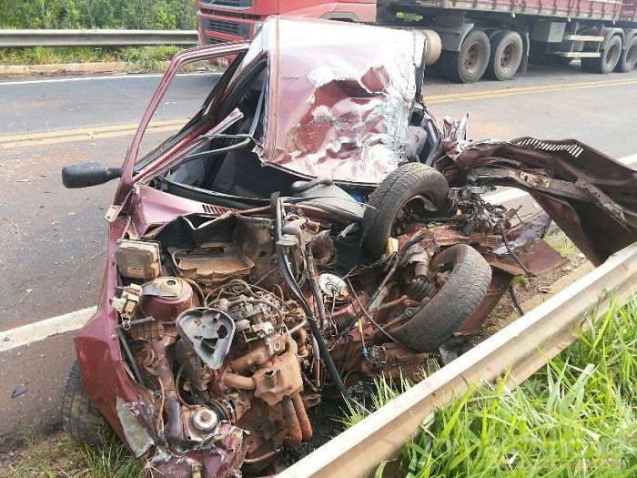 Colisão frontal deixa uma vítima morta na ponte do rio Combate em Anaurilândia