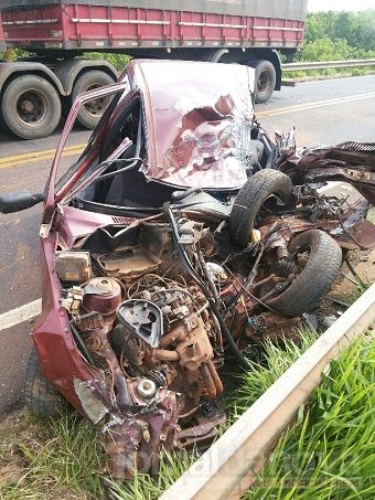 Colisão frontal deixa uma vítima morta na ponte do rio Combate em Anaurilândia
