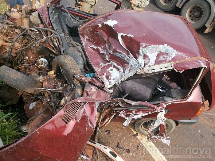 Colisão frontal deixa uma vítima morta na ponte do rio Combate em Anaurilândia