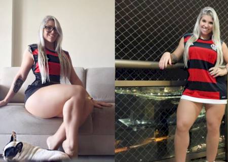 Mulher de goleiro do Flamengo faz ensaio sensual