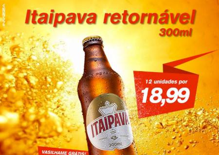 3.600 unidades de Itaipava litrinho na promoção no Perobão 3