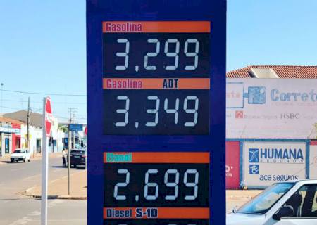 Posto Nova Flex com gasolina comum por R$ 3,29 em Nova Andradina