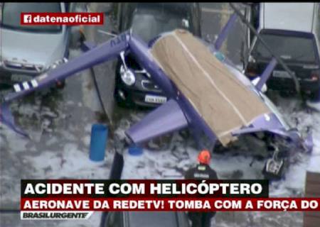 Helicóptero da RedeTV! despenca de heliponto