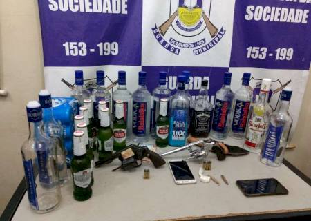 Guarda Municipal de Dourados prende três pessoas durante festa regada a bebidas alcoólicas