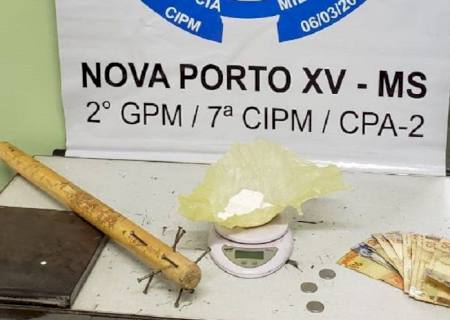 Polícia Militar prende traficante de cocaína em Nova Porto XV de Novembro