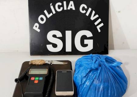 SIG prende traficante com 1 kg de maconha em mata de Nova Andradina