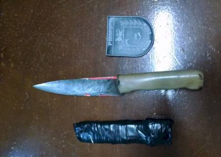 Em Ivinhema, homem é preso ao tentar entrar com faca em Exposição