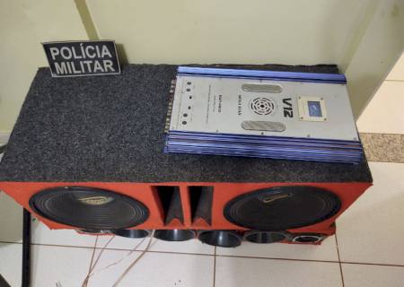 Polícia Militar apreende som automotivo em Angélica