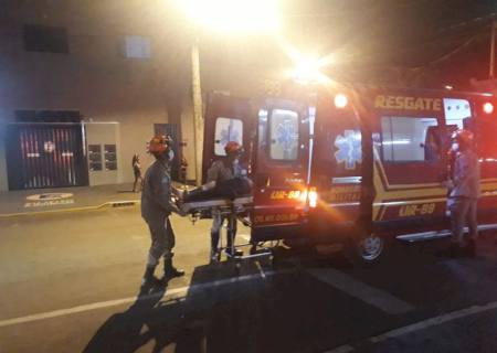 Colisão entre motos deixa homem ferido no centro de Nova Andradina