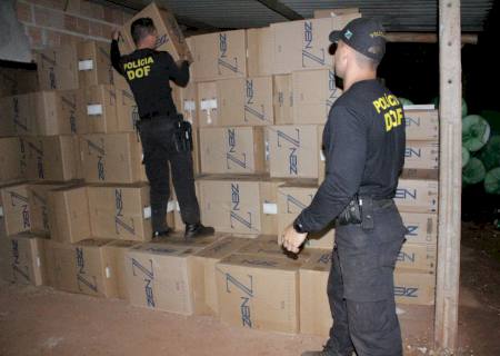 DOF fecha grande depósito de cigarros contrabandeados em Mundo Novo