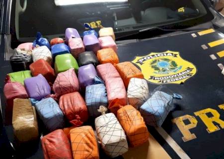 Após pane seca em veículo, PRF apreende 25 kg de haxixe em bexigas de borracha