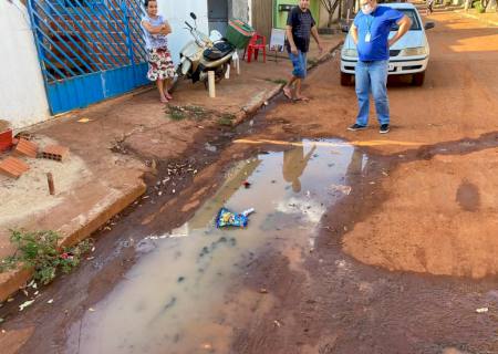Prefeitura notifica Sanesul devido à má qualidade dos serviços no Argemiro Ortega