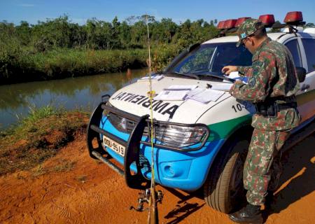 Polícia Ambiental de Batayporã autua infrator por pesca ilegal no rio São Bento