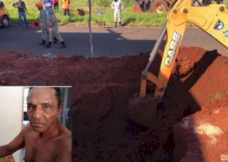 Idoso morre soterrado enquanto cavava uma fossa em Naviraí