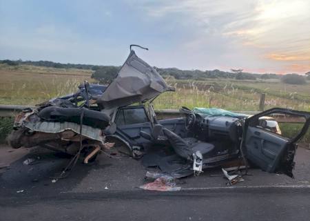 Colisão envolvendo carro de Nova Andradina é registrada no aterro da Usina Sérgio Motta