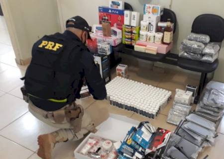 PRF apreende carga de mercadorias sem documentação em Brasilândia
