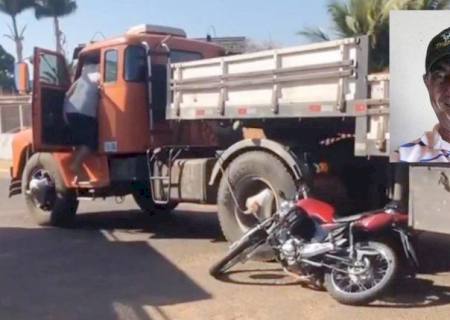 Motociclista é atingido por caminhão e morre em MS
