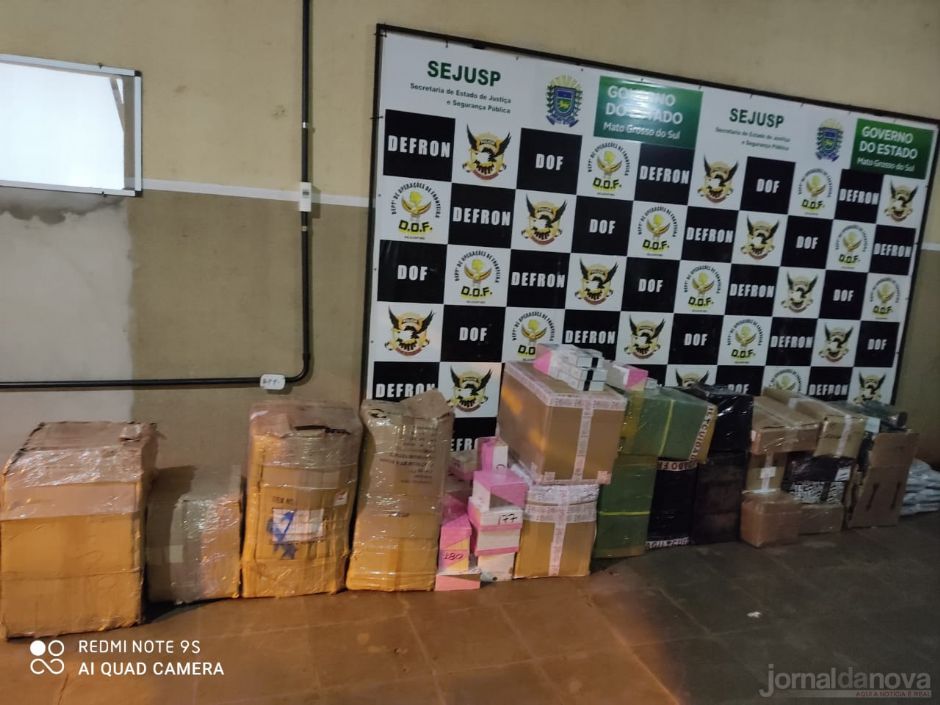 DOF apreende produtos contrabandeados do Paraguai