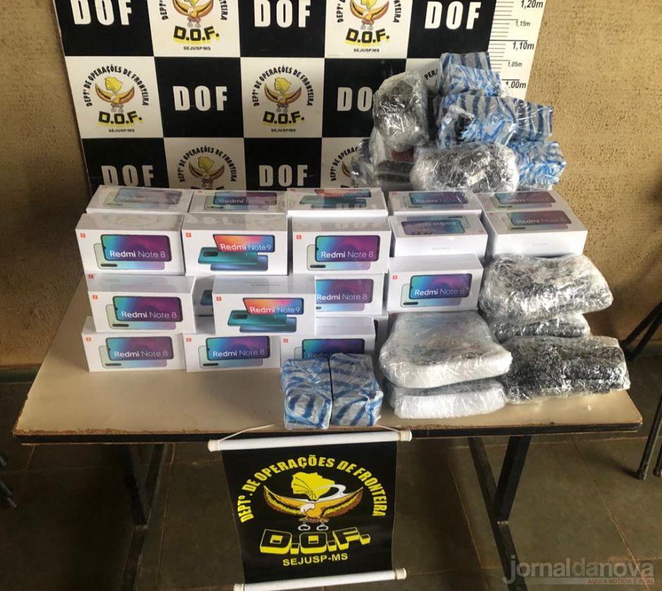 DOF apreende produtos contrabandeados do Paraguai