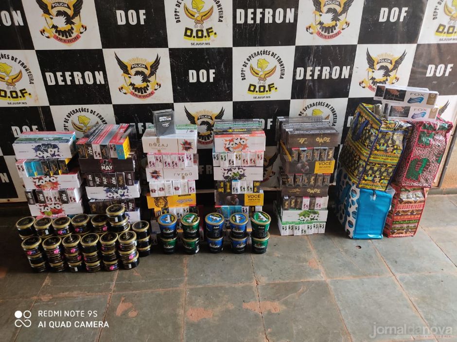 DOF apreende produtos contrabandeados do Paraguai