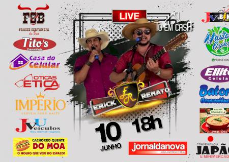 Com o objetivo de arrecadar agasalhos, Erick e Renato realizam live solidária