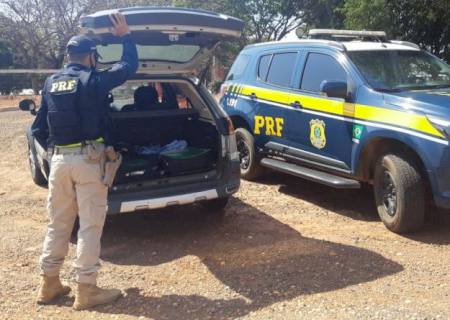 Agentes da PRF prendem homem com maconha na região de Brasilândia
