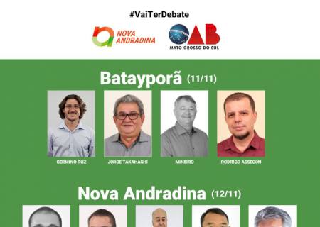 Vejas as regras dos debates com os candidatos a prefeito de Nova Andradina e Batayporã