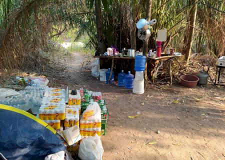PMA desmonta acampamento ilegal de pesca às margens do rio Aquidauana