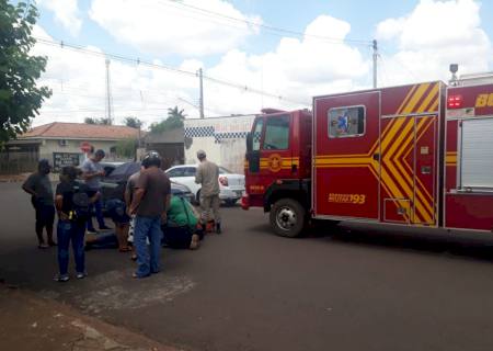 Homem passa mal e sofre queda de moto em Nova Andradina