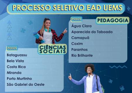 Inscrições para 400 vagas de cursos EAD da UEMS vão até dia 15