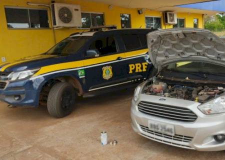 PRF recupera em Água Clara carro furtado no Paraná