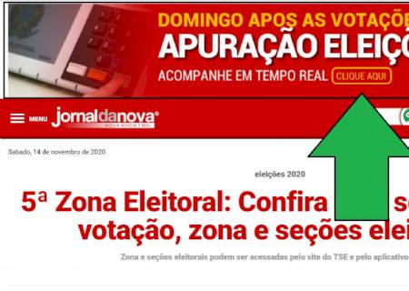 Jornal da Nova divulga apuração em tempo real, para prefeito e vereador, em Nova Andradina e mais 78 cidades