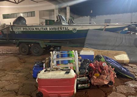 Polícia Ambiental de Dourados desmonta acampamento à margem do rio Brilhante