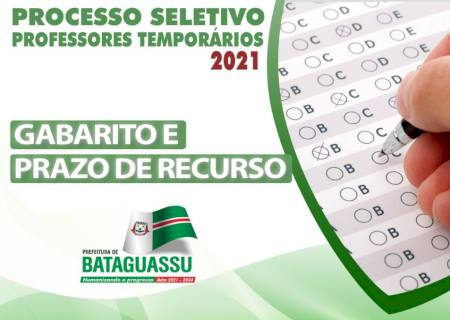 Divulgado gabarito de prova objetiva do Processo Seletivo para contratação de professores temporários