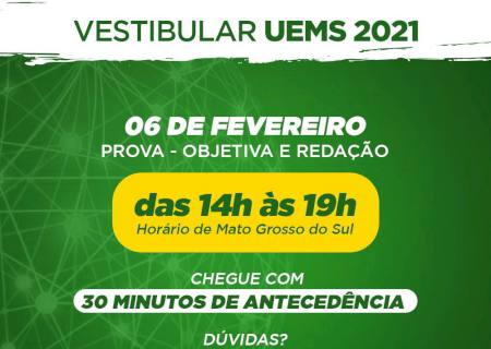 Provas do vestibular da UEMS serão neste sábado (6)
