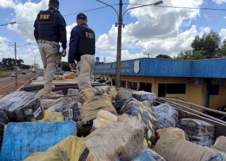 PRF realiza apreensão recorde de maconha no Mato Grosso do Sul