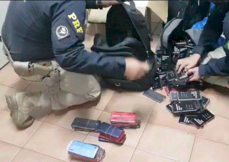 PRF apreende 492 celulares sem documentação fiscal em Anastácio