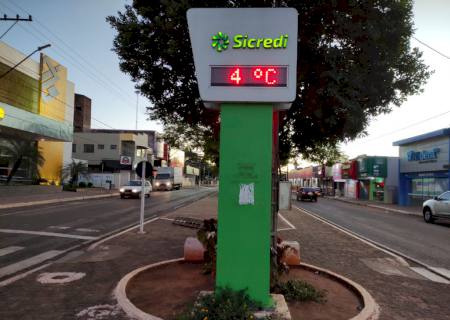 Vídeo: Nova Andradina registra 4º C com sensação térmica de 1º C, segundo Inmet