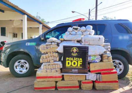 Vídeo: Veículo com mais de 400 kg de drogas é apreendido pelo DOF em Bela Vista