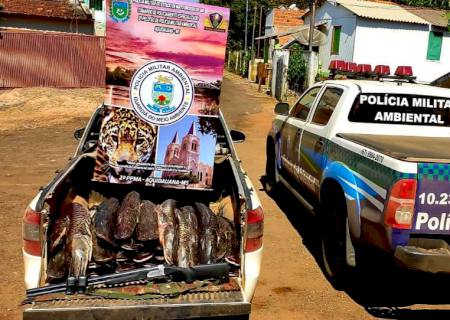 Polícia Ambiental prende pescador profissional com 240 kg de pescado em Aquidauana