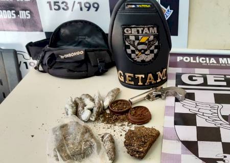 GETAM flagra adolescente com maconha e arma de fogo em Dourados