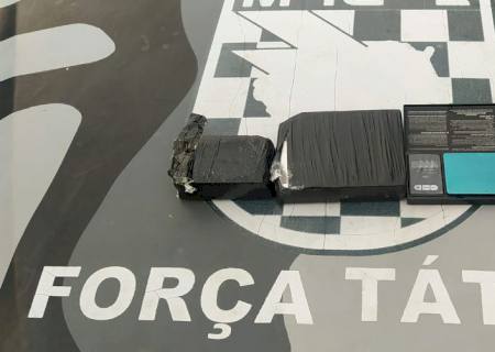 Em Três Lagoas, após denúncia anônima, Força Tática prende traficante com tabletes de cocaína e maconha