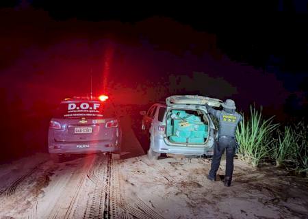 Vídeo: Traficante abandona veículo com 1,2 tonelada de maconha em Eldorado